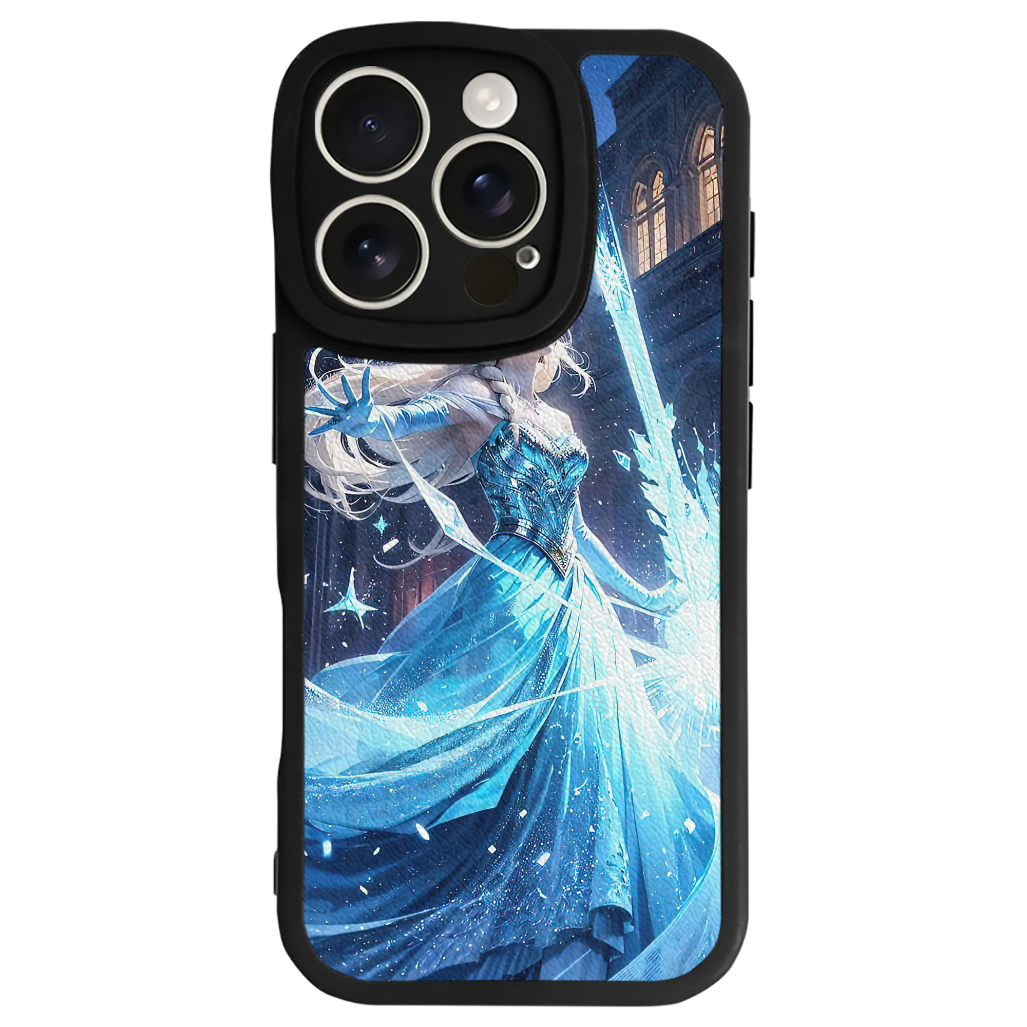 （画像用） アナと雪の女王 アンナ エルサ Frozen Anna Elsa 【iPhone 16シリーズ対応】シリコンスマホケース（レザー調） 材質：シリコン